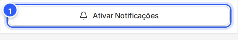 O botão Ativar Notificações, no pé da lista de conversas.